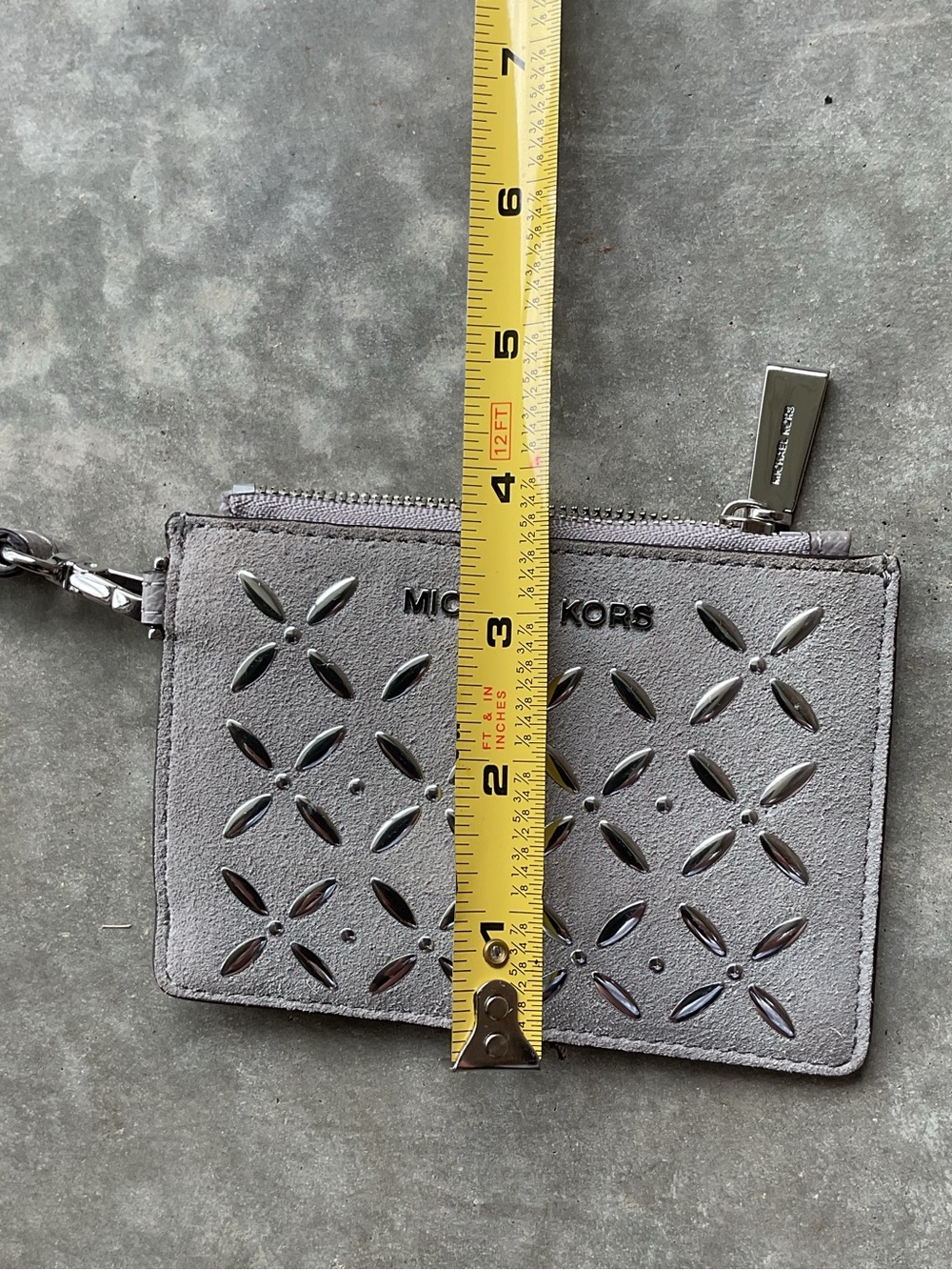 Michael Kors Gray with Silver Accents Wristlet Card Case - Picture 9 of 10